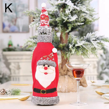 Weihnachten Flasche Hülse Schneemann & Weihnachtsmann