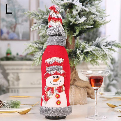 Weihnachten Flasche Hülse Schneemann & Weihnachtsmann