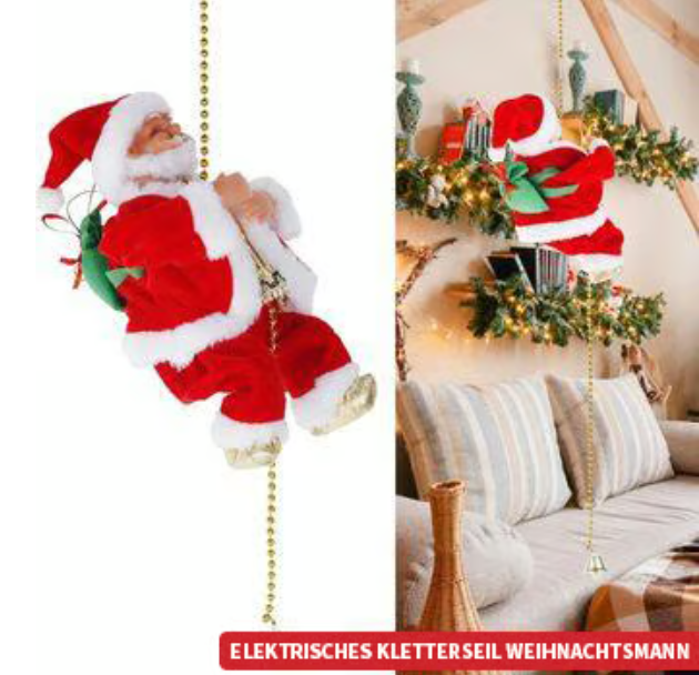 🎅Elektrisches Perlenkletter-Weihnachtsmann-Musikspielzeug