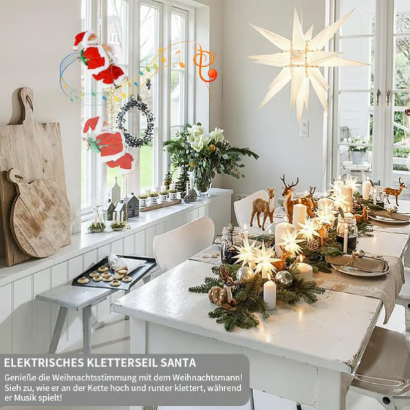 🎅Elektrisches Perlenkletter-Weihnachtsmann-Musikspielzeug